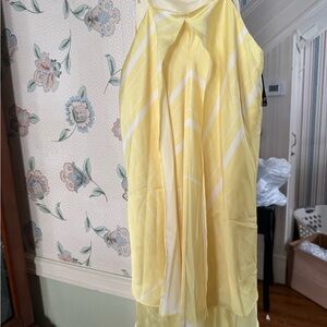 Cedric Charlier Yellow Striped Dress